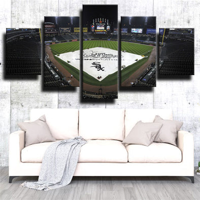 5 piece modern art framed print White Sox Stadium home decor -1227 (1)