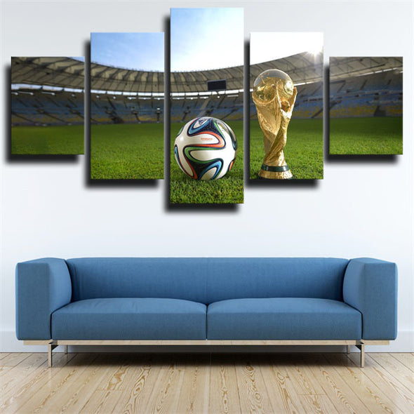 5 piece modern art framed print soccer live room decor-1608 (2)