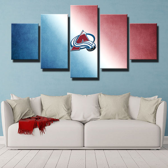 5 piece modern art framed prints Avs Blue-red gradient live room decor-1218 (2)