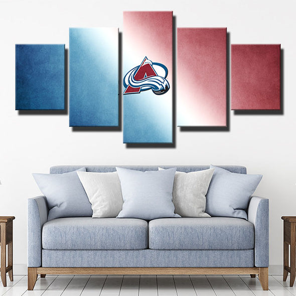 5 piece modern art framed prints Avs Blue-red gradient live room decor-1218 (3)