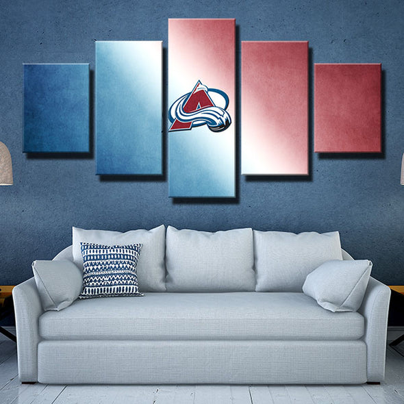 5 piece modern art framed prints Avs Blue-red gradient live room decor-1218 (4)