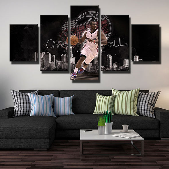 5 piece modern art framed prints Clippers City Paul home decor-1238 (1)