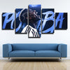 5 piece modern art framed prints Juve Pogba all blue live room decor-1338 (1)