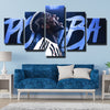 5 piece modern art framed prints Juve Pogba all blue live room decor-1338 (2)