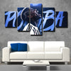 5 piece modern art framed prints Juve Pogba all blue live room decor-1338 (3)