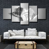 5 piece modern art framed prints Leafers white 3d logo home decor-1215 (4)
