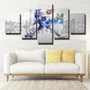 5 piece modern art framed prints Leafs gray city Matthews wall picture-1254 (3)