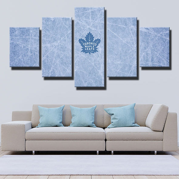 5 piece modern art framed prints Leafs ice small logo decor picture-1223 (1)