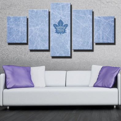 5 piece modern art framed prints Leafs ice small logo decor picture-1223 (4)