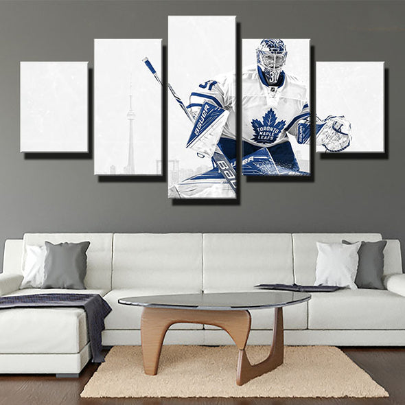 5 piece modern art framed prints Leaves white city Andersen home decor-1255 (2)