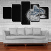 5 piece modern art framed prints Nucks Logo-shaped ice wall decor-1205 (2)