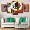 5 piece modern art framed prints Redskins Lamination home decor-1220 (2)