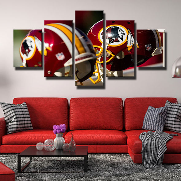 5 piece modern art framed prints Redskins Rugby cap home decor-1219 (1)