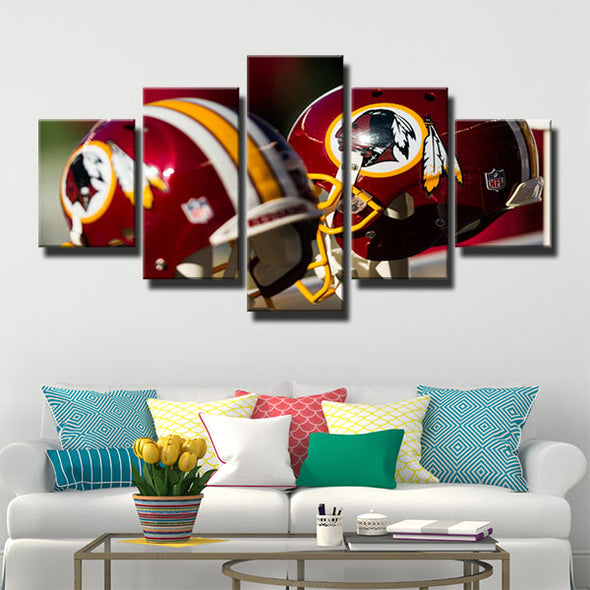 5 piece modern art framed prints Redskins Rugby cap home decor-1219 (4)