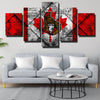 5 piece modern art framed prints Sens Brick Maple leaves wall decor-1212 (3)