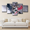 5 piece modern art framed prints Texans Johnson live room decor-1219 (4)