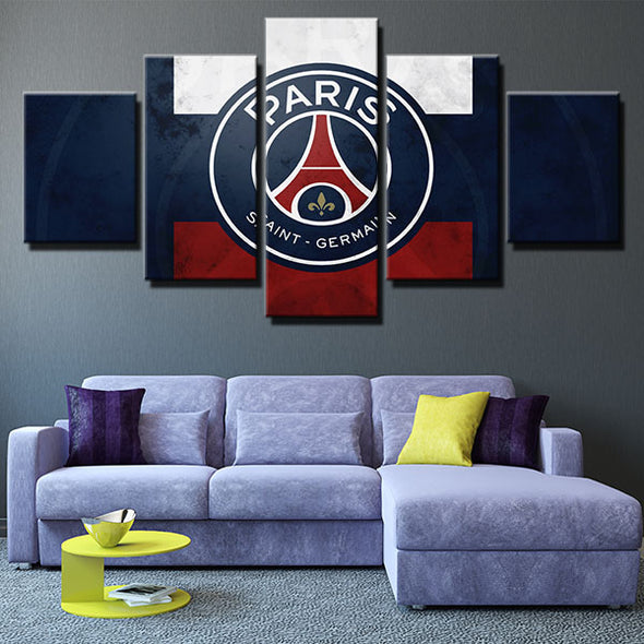 5 piece modern art framed prints The Parisians logo live room decor-1234 (2)