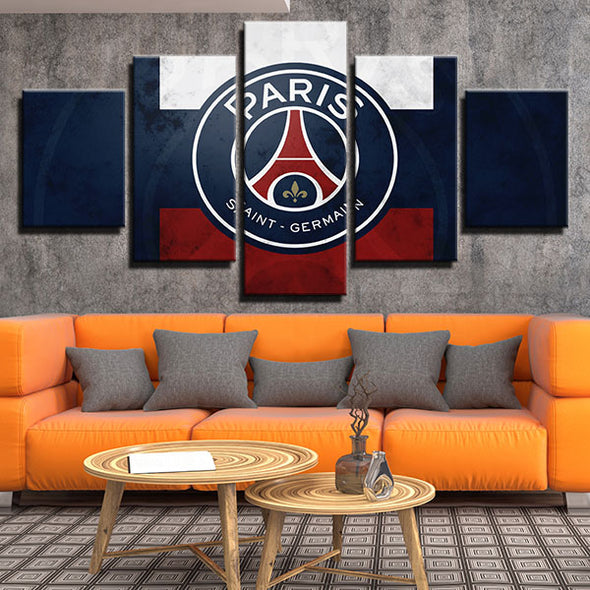 5 piece modern art framed prints The Parisians logo live room decor-1234 (4)