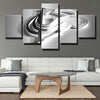 5 piece modern art framed prints The Snowy A white 3d decor picture-1213 (3)