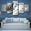 5 piece modern art framed prints The Snowy A white 3d decor picture-1213 (4)