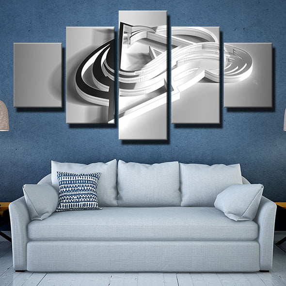 5 piece modern art framed prints The Snowy A white 3d decor picture-1213 (4)