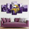 5 piece modern art framed prints The Vikes purple city home decor-1215 (3)