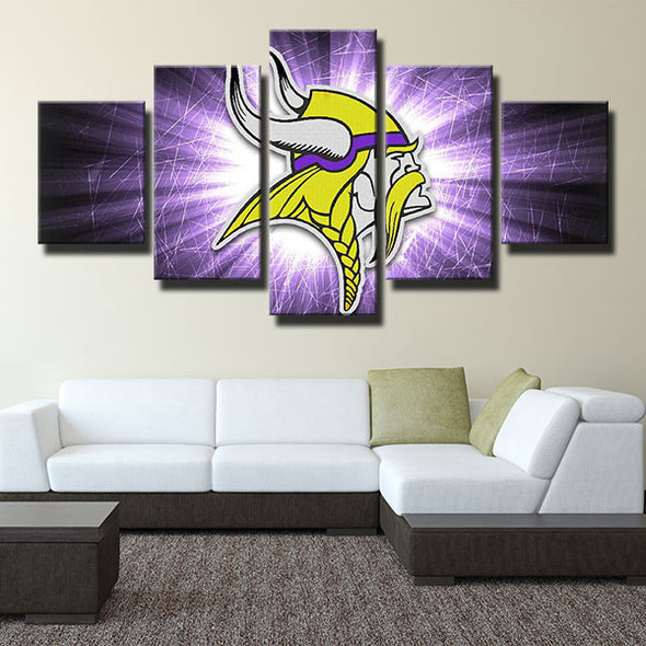5 piece modern art framed prints ViQueens purple Lightning wall decor-1224 (1)