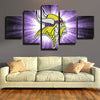 5 piece modern art framed prints ViQueens purple Lightning wall decor-1224 (4)