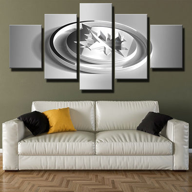 5 piece modern art framed prints White Out white 3d live room decor-1205 (3)