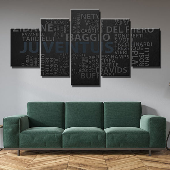 5 piece painting art prints The Black and Whites words decor picture-1252 (1)
