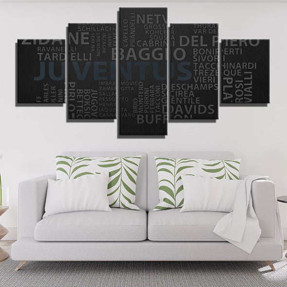 5 piece painting art prints The Black and Whites words decor picture-1252 (2)