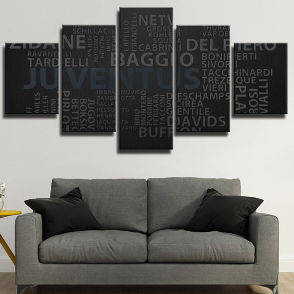 5 piece painting art prints The Black and Whites words decor picture-1252 (4)