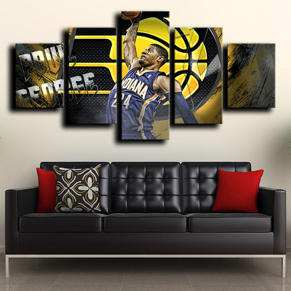  5 piece panel wall art prints Pacers george home decor-1201 (1)