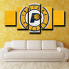 5 piece panel wall art prints Pacers logo gold home decor-1215 (3)