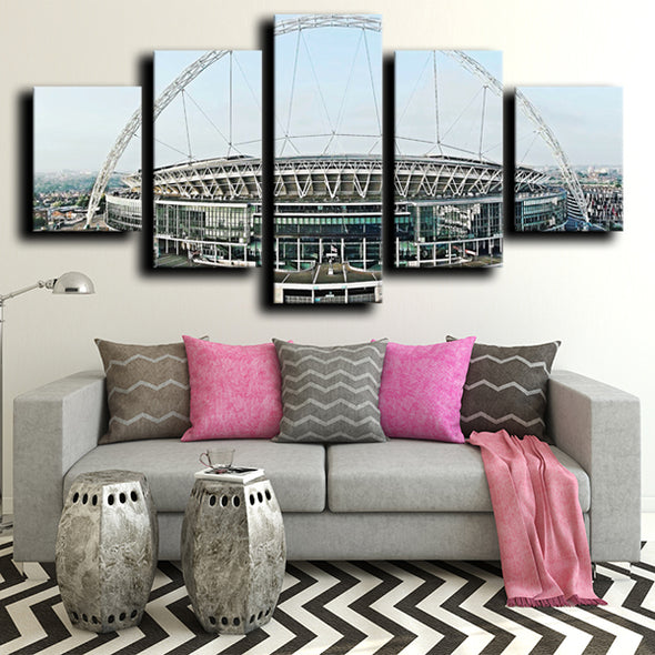 5 piece picture canvas Hotspur Wembley Stadium home decor-1211 (3)