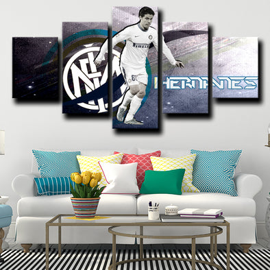 5 piece picture canvas Prints Inter Milan Hernanes home decor-1219 (1)
