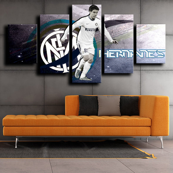 5 piece picture canvas Prints Inter Milan Hernanes home decor-1219 (2)