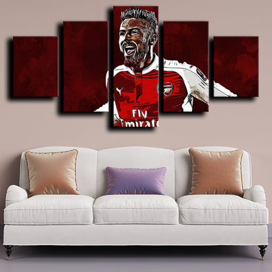 5 piece picture canvas art prints Arsenal Giroud home decor-1215 (1)