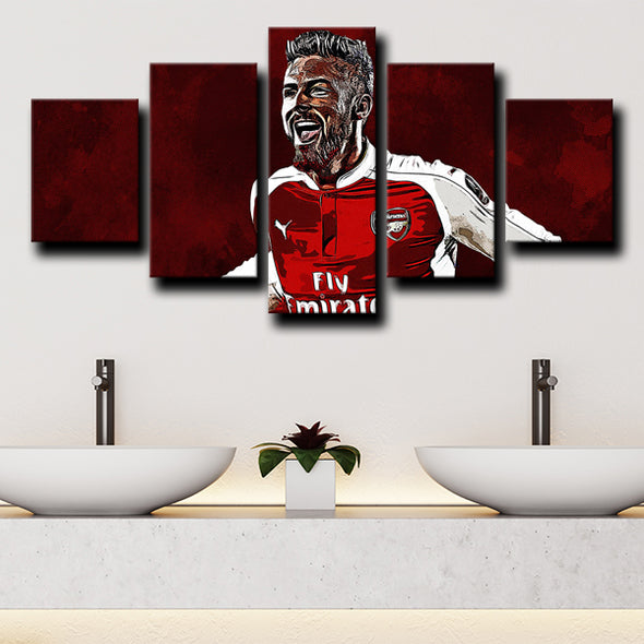 5 piece picture canvas art prints Arsenal Giroud home decor-1215 (4)