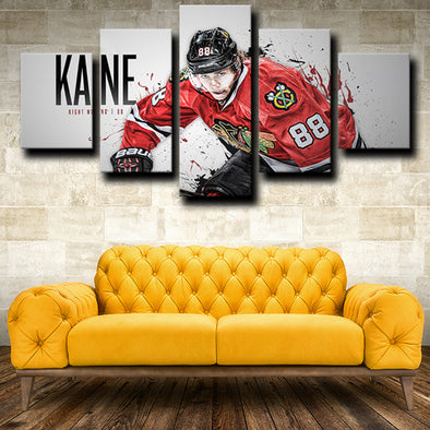 5 piece picture canvas art prints Chicago Blackhawks Kane home decor-1204 (1)