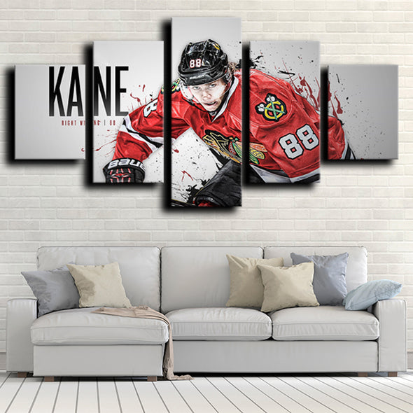 5 piece picture canvas art prints Chicago Blackhawks Kane home decor-1204 (3)
