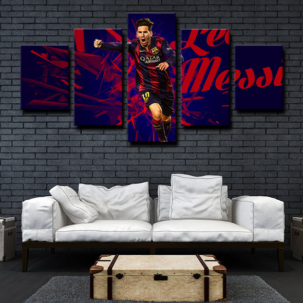 5 piece picture canvas art prints FC Barcelona messi home decor-1247 (1)