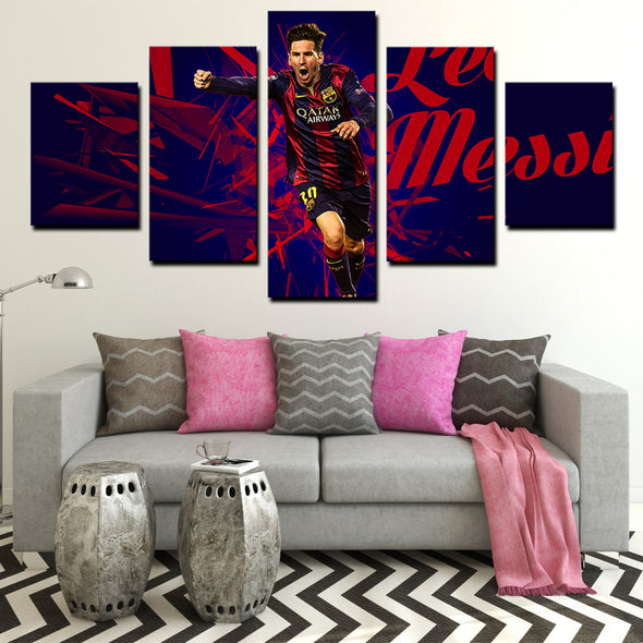 5 piece picture canvas art prints FC Barcelona messi home decor-1247 (4)