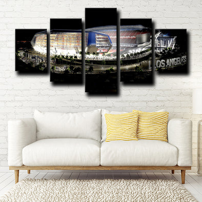 5 piece picture canvas art prints Rams rugby stadium home decor-1217 (1)