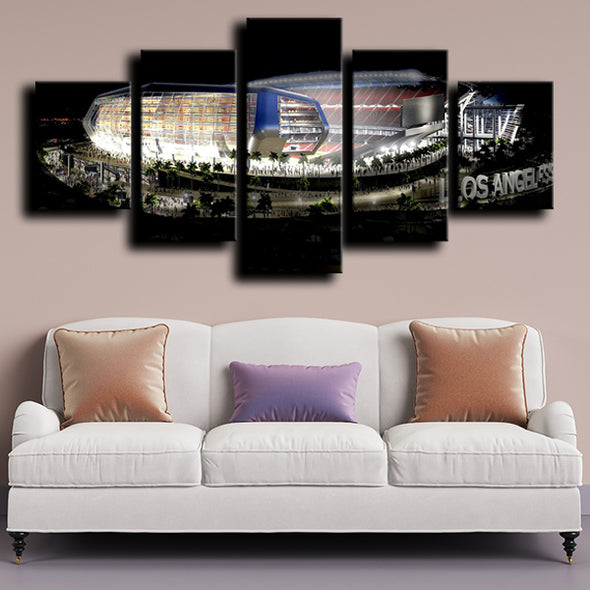 5 piece picture canvas art prints Rams rugby stadium home decor-1217 (3)