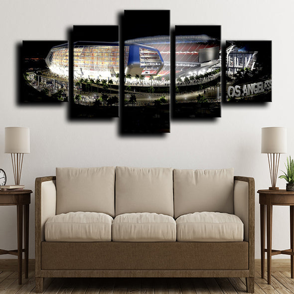 5 piece picture canvas art prints Rams rugby stadium home decor-1217 (4)