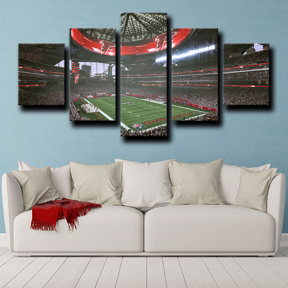 5 piece picture canvas prints Atlanta Falcons Rugby Field home decor-1220 (2)