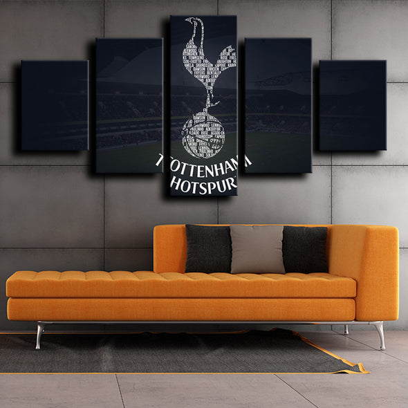 5 piece picture canvas prints Tottenham spurs  Logo Crest wall decor-1230 (3)