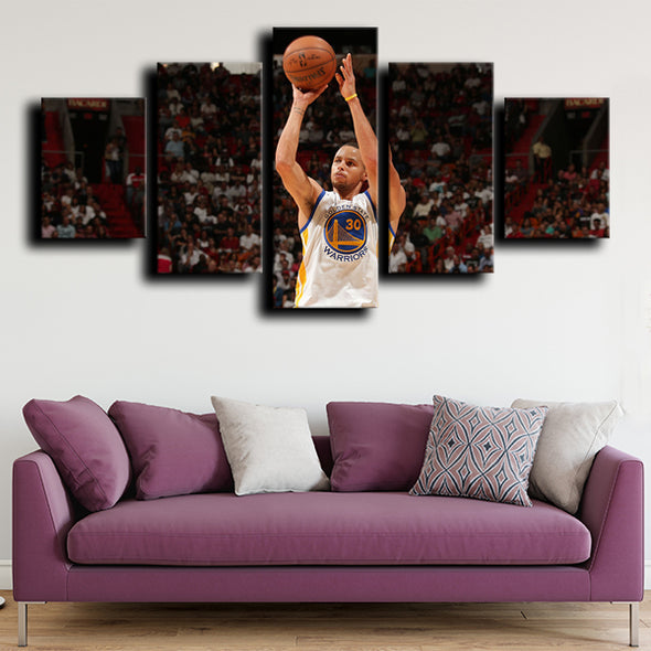 5 piece picture canvas warriors Curry home decor-1227 (2)