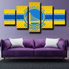 5 piece picture canvas warriors Logo emblem home decor-1236 (4)